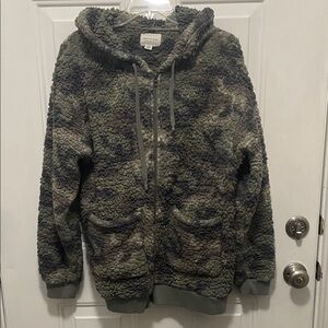 American Eagle Outfitters Camouflage Sherpa Hoodie